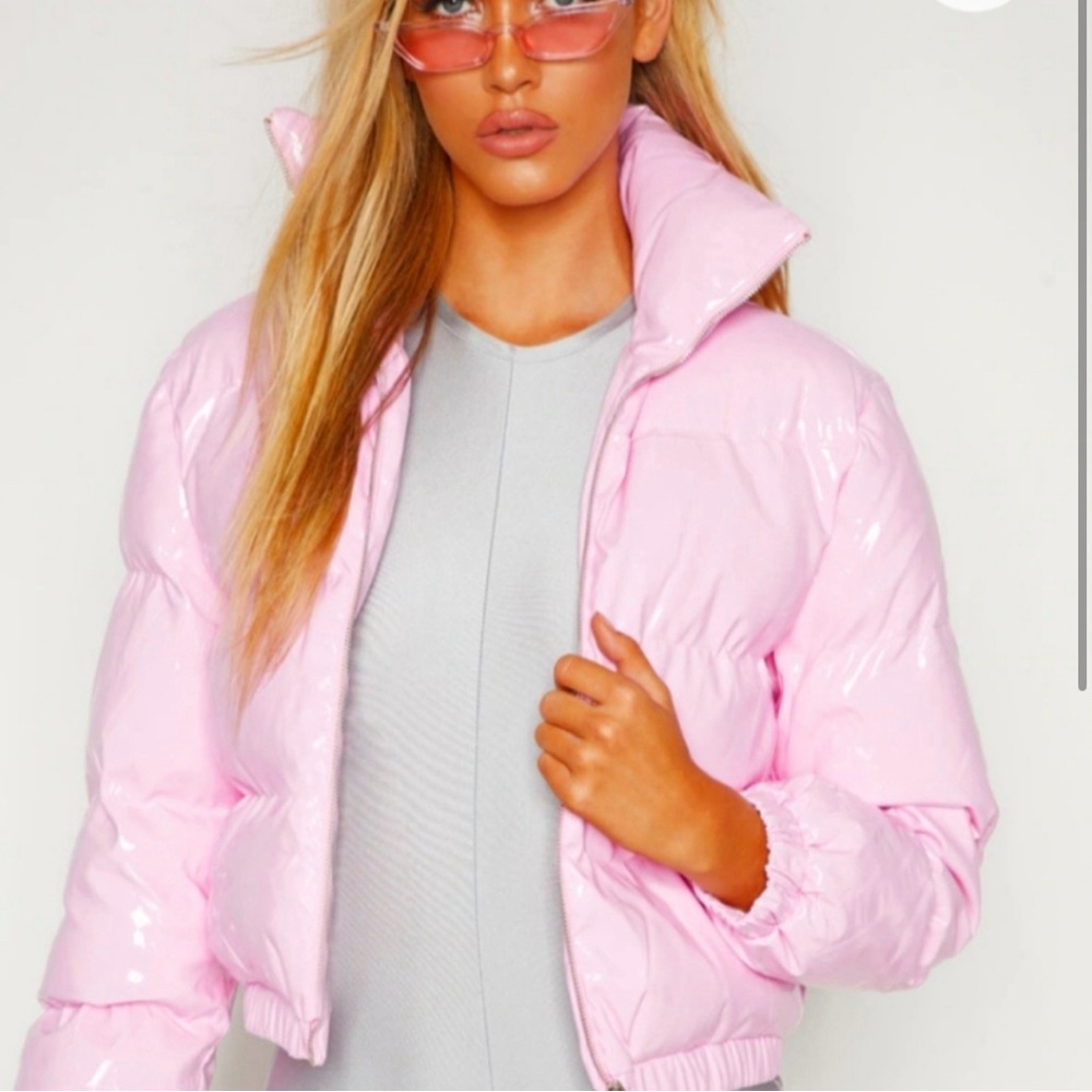 PrettyLittleThing Pink Puffer size 2 new without tags